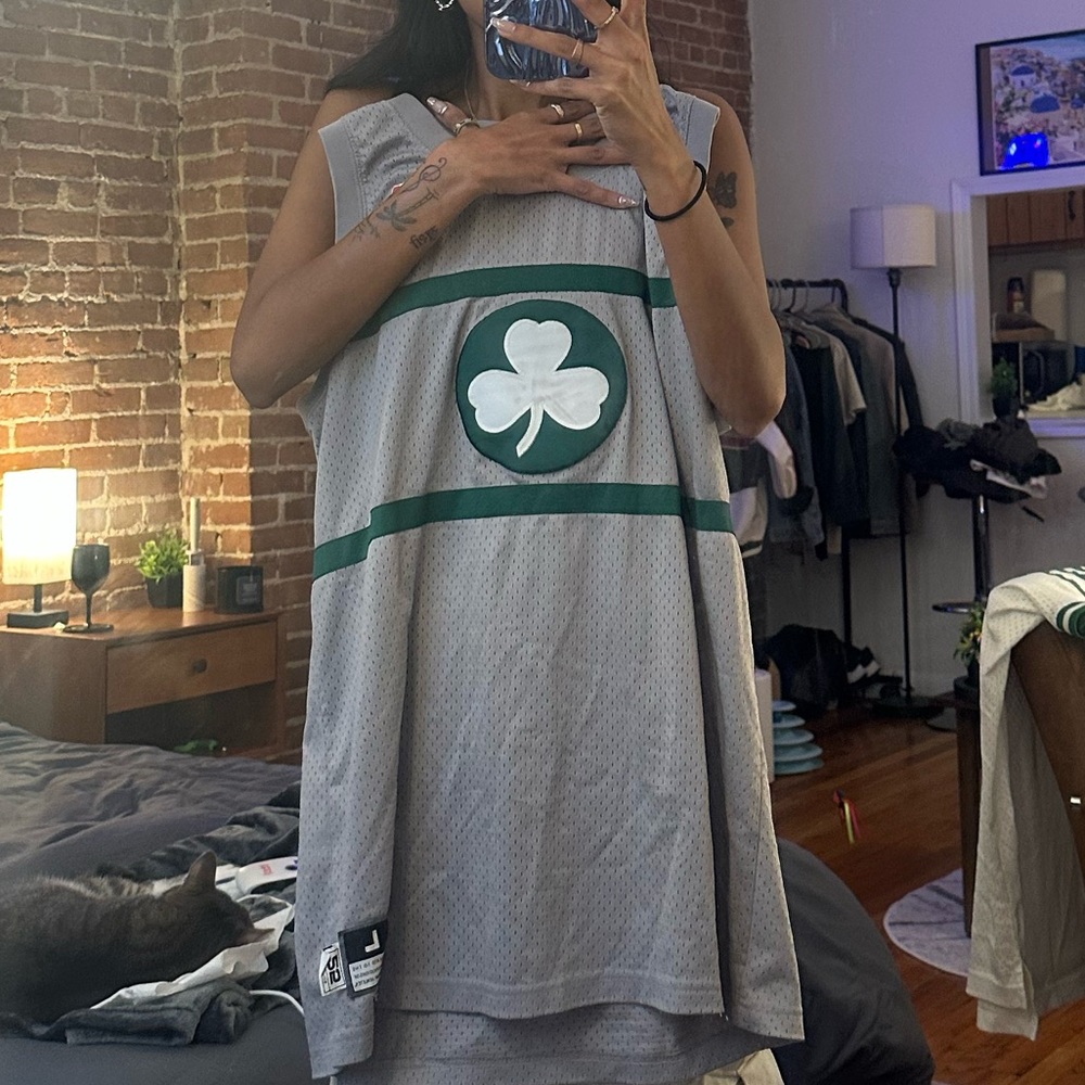 Adidas Gray and Green Men's Jersey
